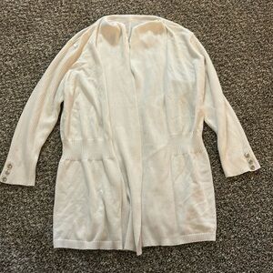 White cardigan